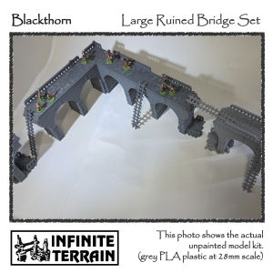 28mm Blackthorn Large Ruined Bridge Set