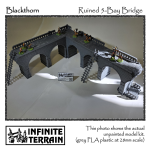 28mm Blackthorn Long Ruined Bridge