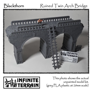 28mm Blackthorn Ruined Twin Arch Bridge