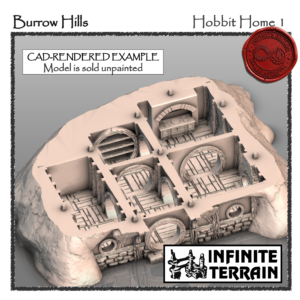 28mm Burrow Hills Hobbit Home 1 (Infinite Edition)