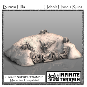 28mm Burrow Hills Hobbit Home 1 - Ruin