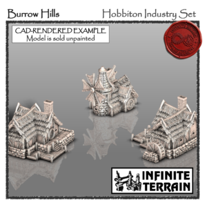 28mm Burrow Hills Hobbiton Industry Set (Infinite Edition)