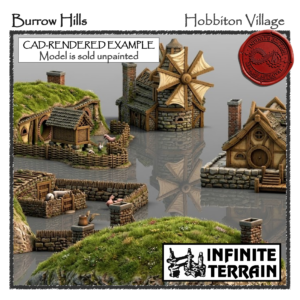 28mm Burrow Hills Hobbiton Village Set (Infinite Edition)