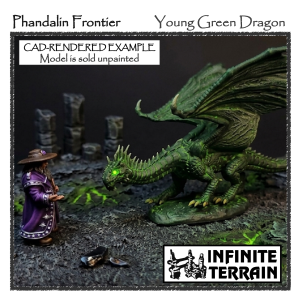 28mm The Phandalin Frontier Young Green Dragon