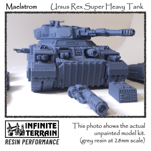 28mm Maelstrom Earthshaker / Rex Sword / Demolisher Super Heavy Tank Variants