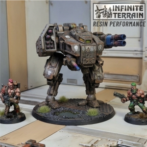 28mm Maelstrom Bullshark-Pattern Tactical Warcasket Battlemech