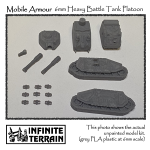 6mm Grimdark Heavy Battle Tank Platoon (8 off)