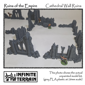 32mm Ruins of the Empire 16pc Cathedral Ruins Scatter Set