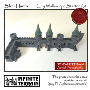6mm Silver Haven City Walls - 7pc Epic Starter Set (Infinite Edition)