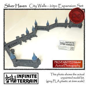 6mm Silver Haven City Walls - 20pc Epic Expansion Set (Infinite Edition)