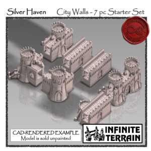 6mm Silver Haven City Walls - 7pc Epic Starter Set (Infinite Edition)