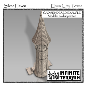 28mm Silver Haven Elven City Tower (Infinite Edition)