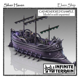 28mm Silver Haven Elven Ship (Infinite Edition)