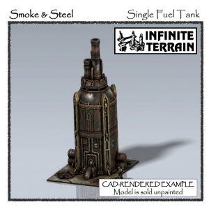 28mm Smoke & Steel Single Fuel Tank